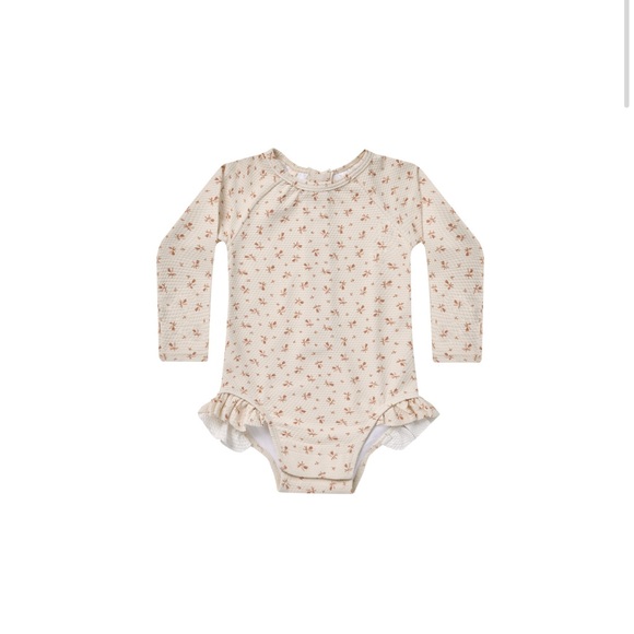 Quincy Mae Olivia Rashguard One-Piece Blue Floral